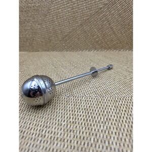 Push Handle Tea‎ Strainer Infuser Steeper Ball Stainless Steel